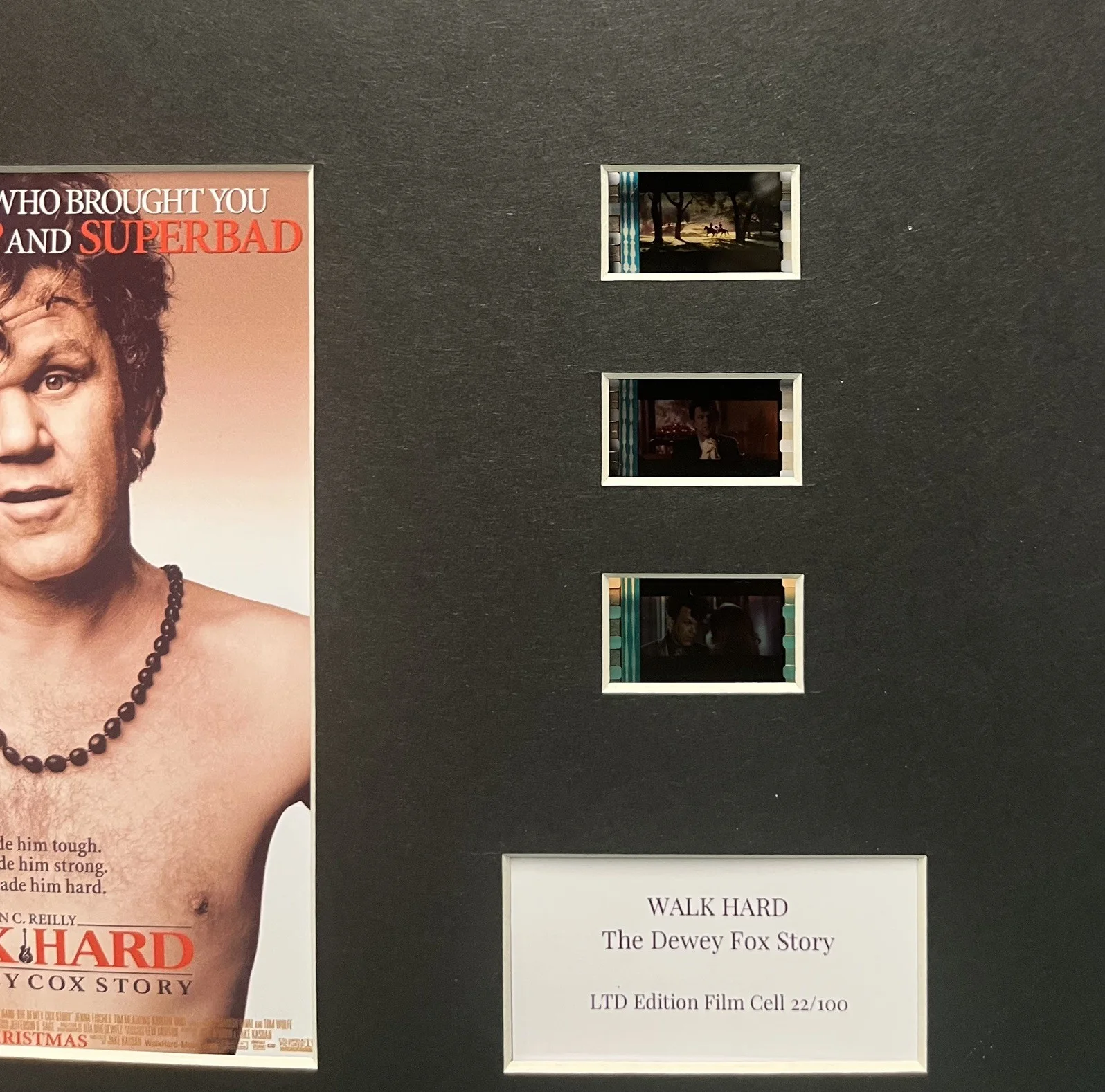 WALK HARD. The Dewey Cox Story. 35mm Film Cell Mounted Display, image 3