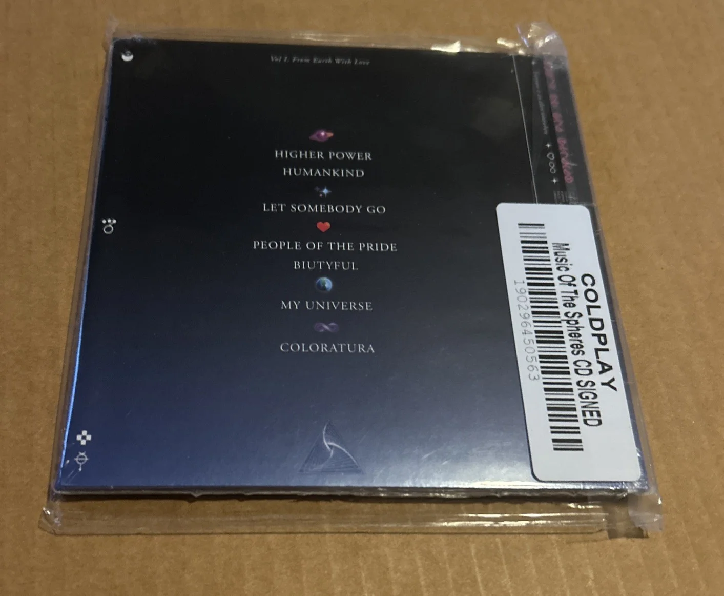 SEALED/SIGNED Coldplay Music of the Spheres CD/Art Card NEW Autographed, изображение 2