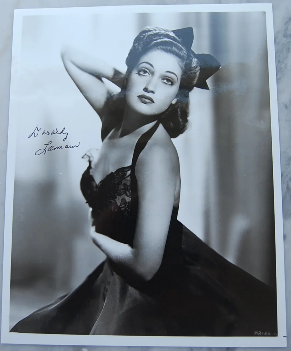 Dorothy Lamour — VINTAGE DOROTHY LAMOUR SIGNED, AUTOGRAPHED PERSONALIZED 8X10 PHOTO w COA