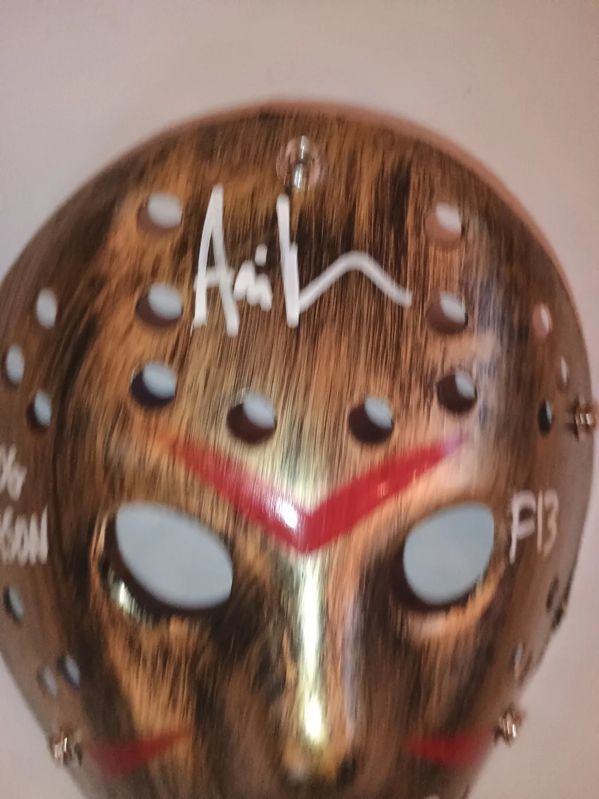 Ari Lehman Signed Jason Voorhees Mask Friday The 13th Beckett Verified "OG Jason, изображение 2