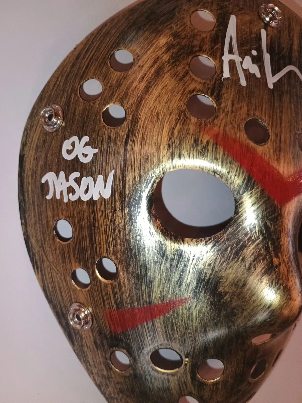 Ari Lehman Signed Jason Voorhees Mask Friday The 13th Beckett Verified "OG Jason, изображение 3