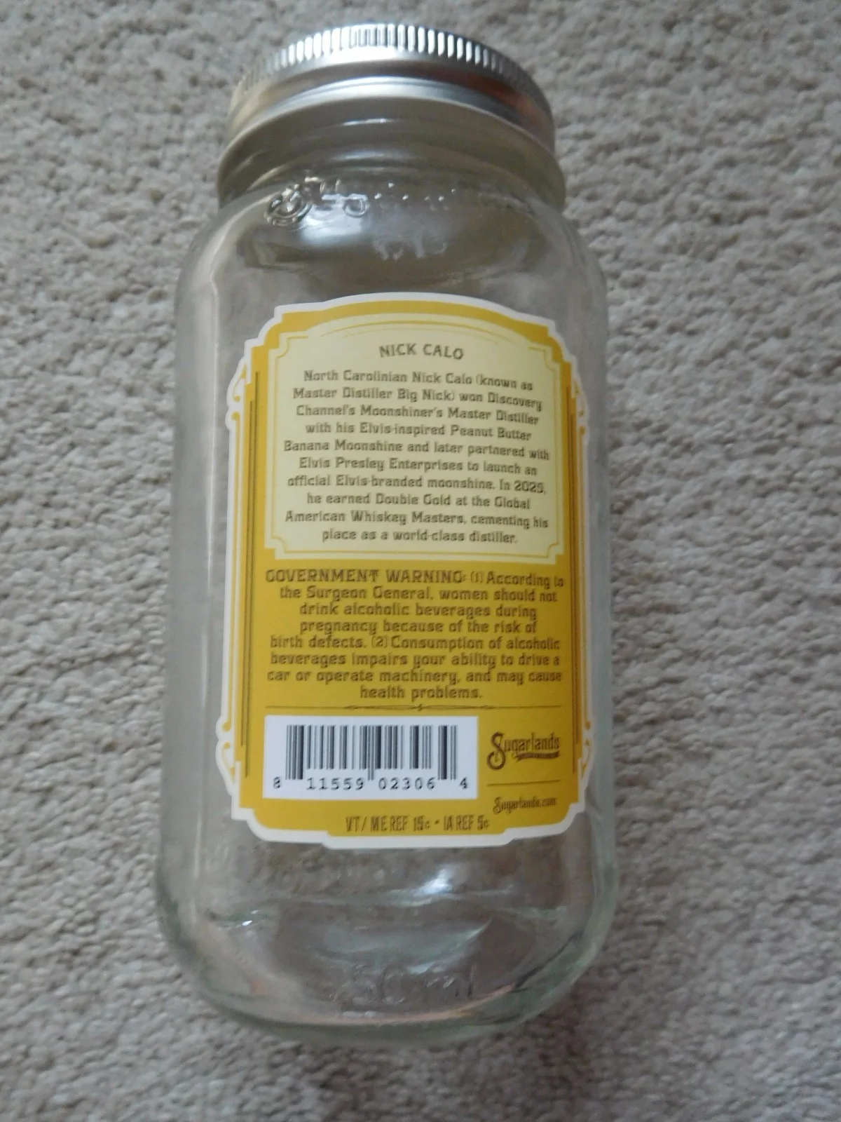 Big Nick Calo — RARE Moonshiners Big Nick Mark & Digger Signed Moonshine Jar Popcorn Sutton, image 2