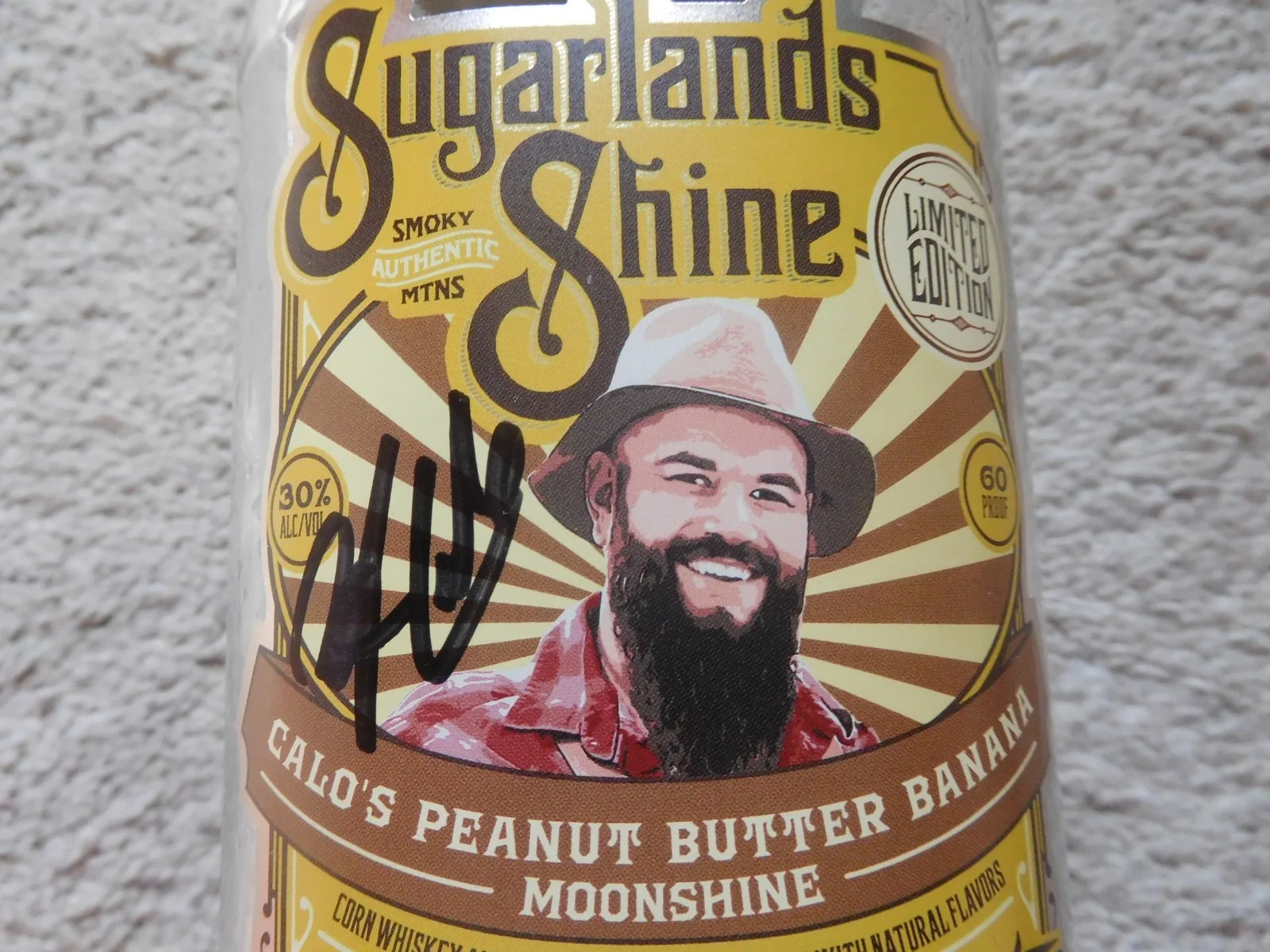 Big Nick Calo — RARE Moonshiners Big Nick Mark & Digger Signed Moonshine Jar Popcorn Sutton, image 4