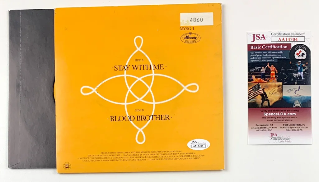 The Mission Group Signed "Stay With Me" Limited Edition 45 (4 Sigs) (JSA Auth.), image 2