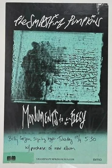 Smashing Pumpkins: Billy Corgan Signed "Monuments to an Elegy" Album & Poster, изображение 2