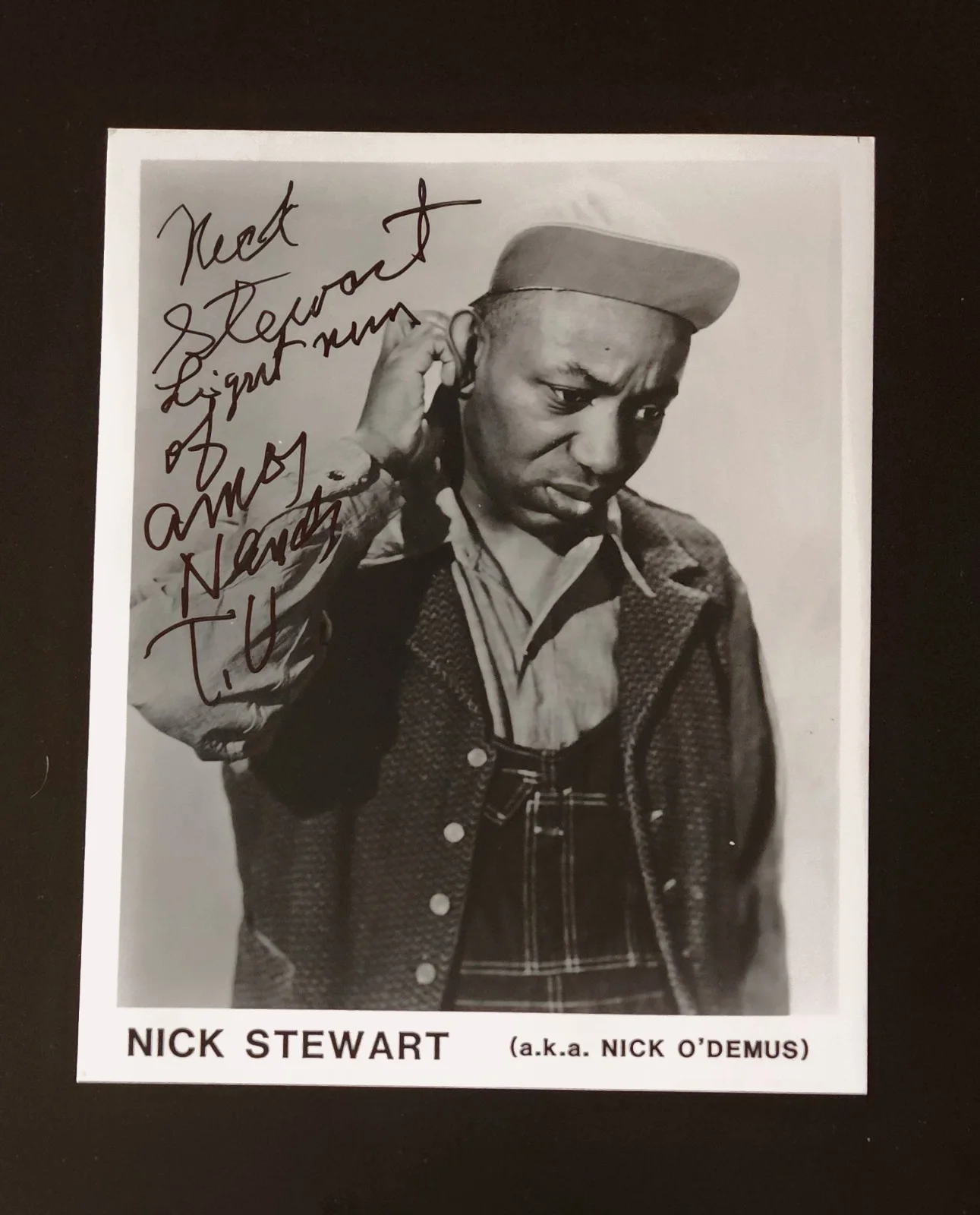 NICK STEWART — NICK (O'DEMUS) STEWART **IN PERSON** - AMOS 'N ANDY, Disney's SONG OF THE SOUTH