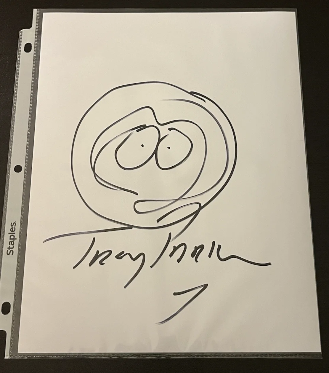 TREY PARKER — TREY PARKER DRAWN & SIGNED SOUTH PARK KENNY SKETCH AUTOGRAPH COA EXACT PROOF, изображение 4