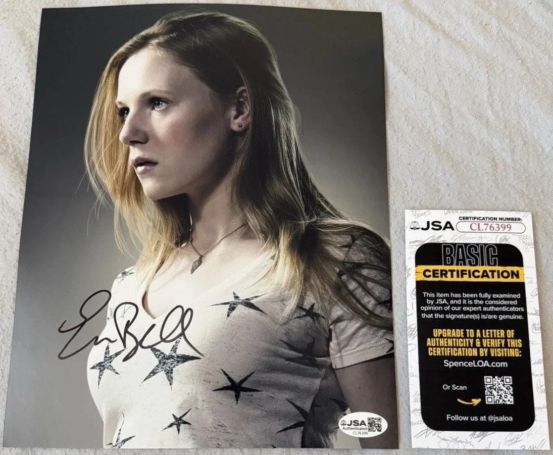 Emma Bell — Emma Bell Signed 8x10 Photo Dallas TWD Final Destination 5 Actress w/ JSA COA