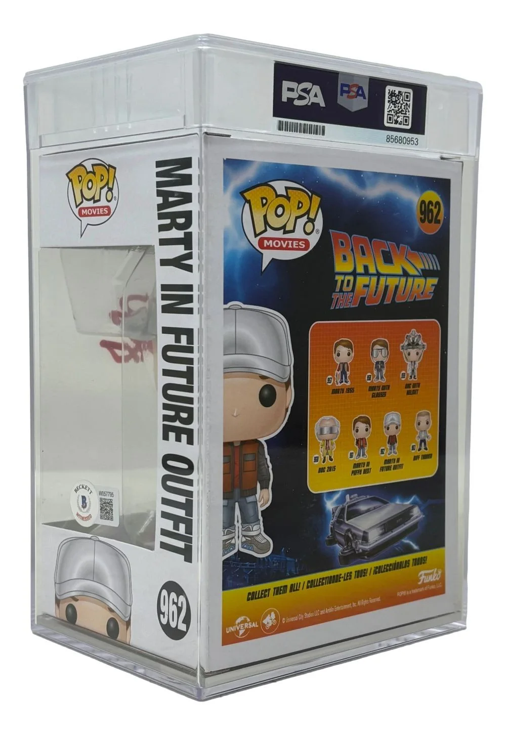 Michael J. Fox — Michael J. Fox Signed Back To The Future Funko Pop #962 PSA Encapsulated, image 2