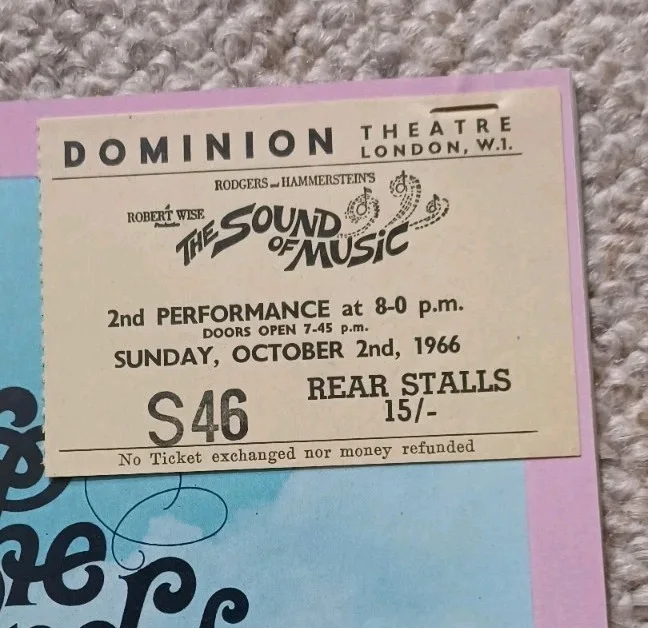 The Sound of Music Film Programme 1966 + Cinema Ticket, изображение 3