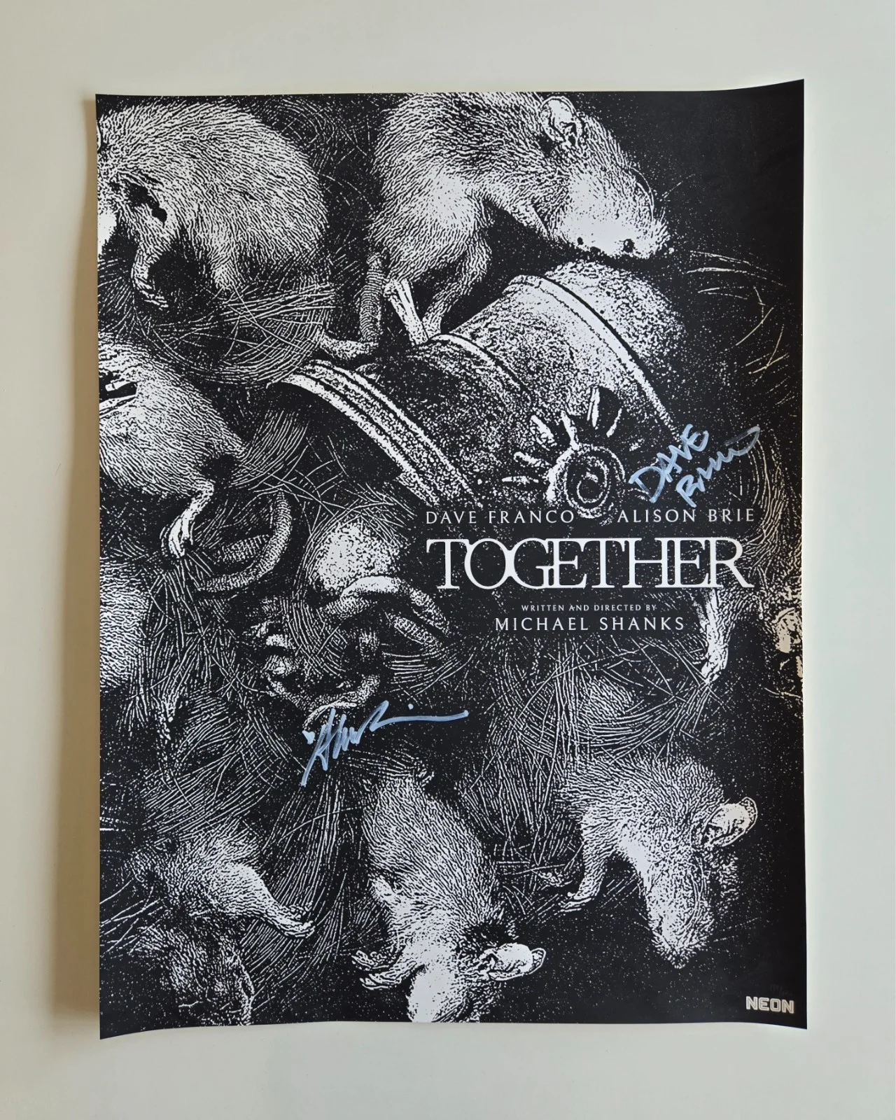 Dave Franco and Alison Brie — Together Movie Poster Signed by Dave Franco and Alison Brie