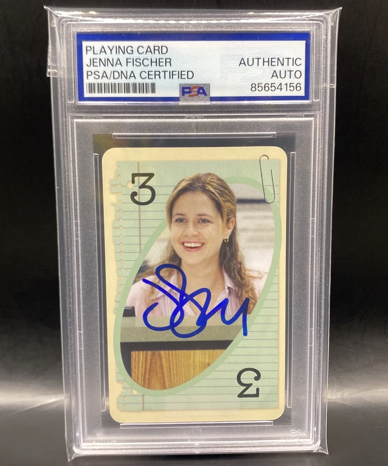 Jenna Fischer — Jenna Fischer Auto Autograph Signed Pam Beesly The Office Card PSA/DNA Authentic
