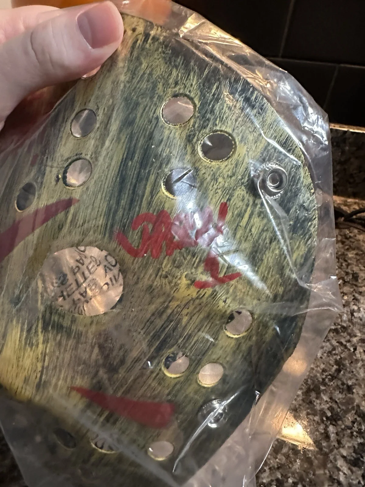Ari Lehman Signed Auto Jason Voorhees Gold Hockey Mask Friday The 13th Beckett, изображение 2