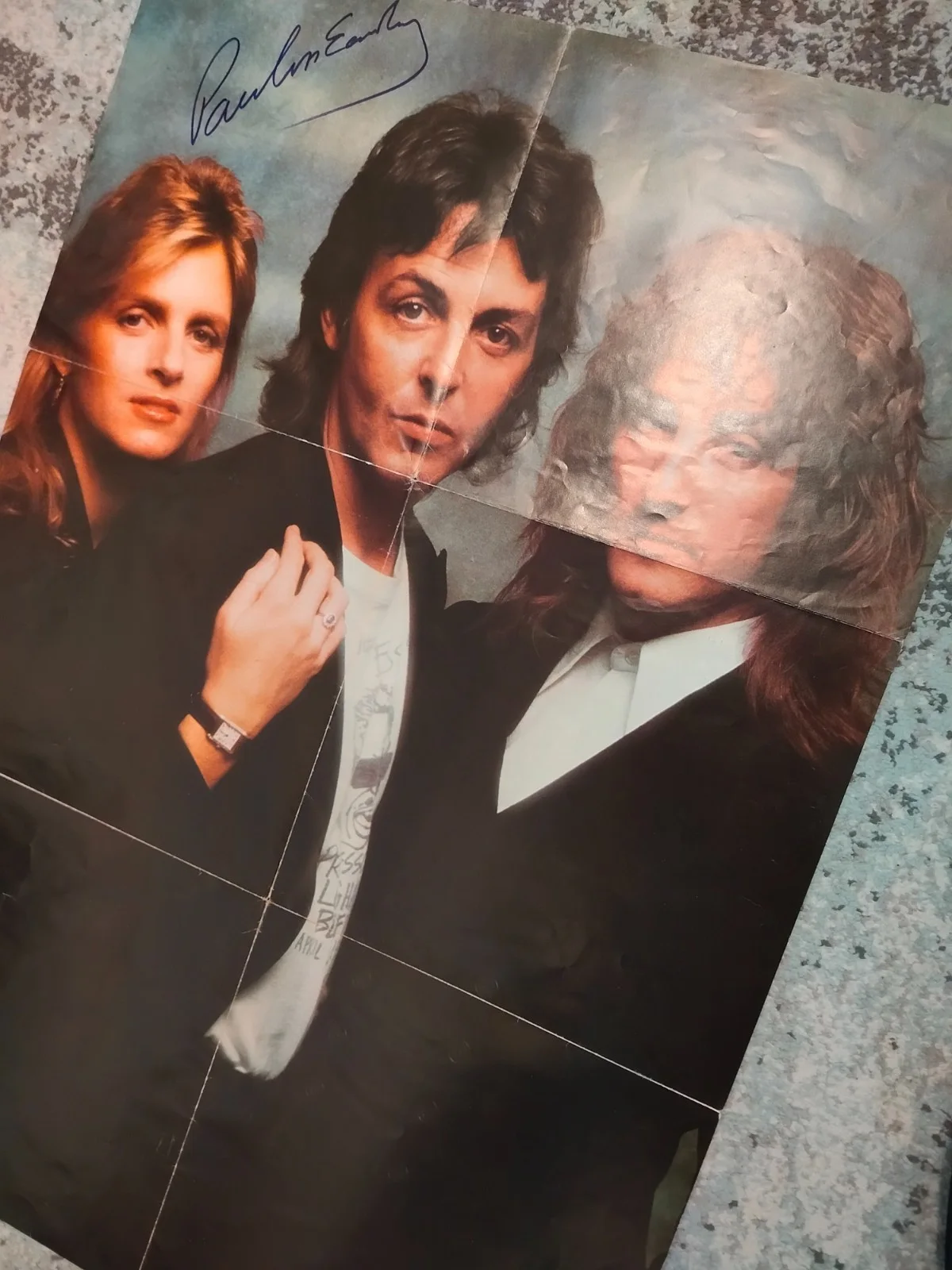 PAUL McCARTNEY Signed Aitographed 22"x32" Vintage Pòster + COA, изображение 2