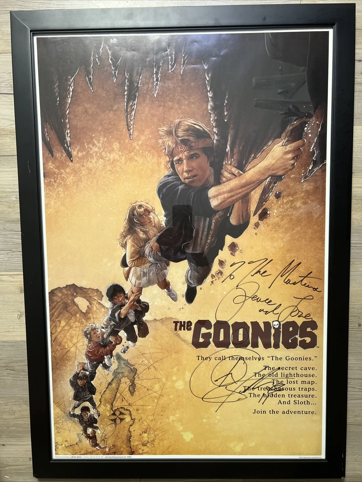 Jeff Cohen — Large “The Goonies” 39” Tall x 27” Wide Poster Signed by Jeff Cohen AKA CHUNK