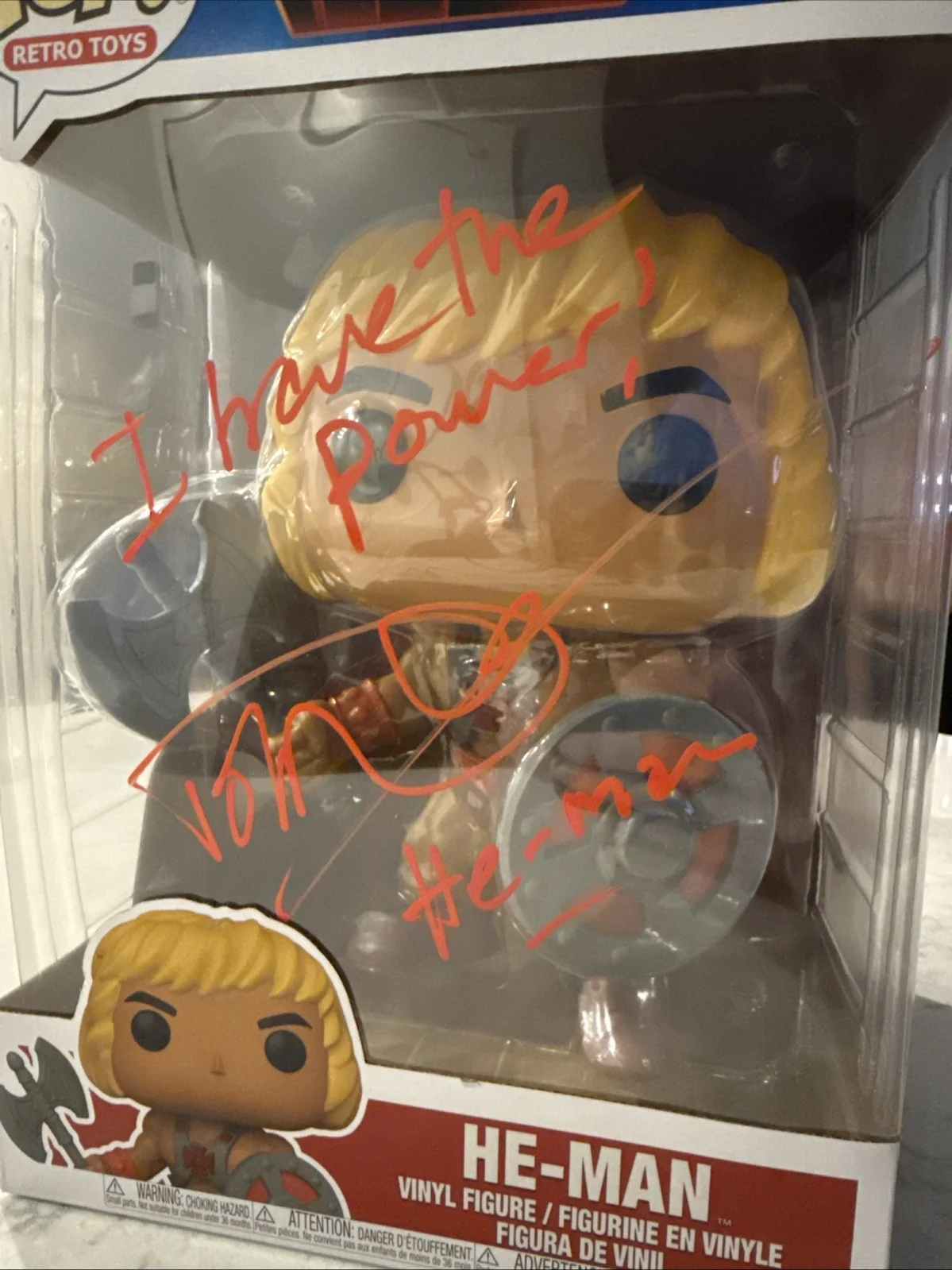Dolph Lundgren — Dolph Lundgren Signed Giant He-Man MOTU Funko Pop #43 JSA, изображение 2