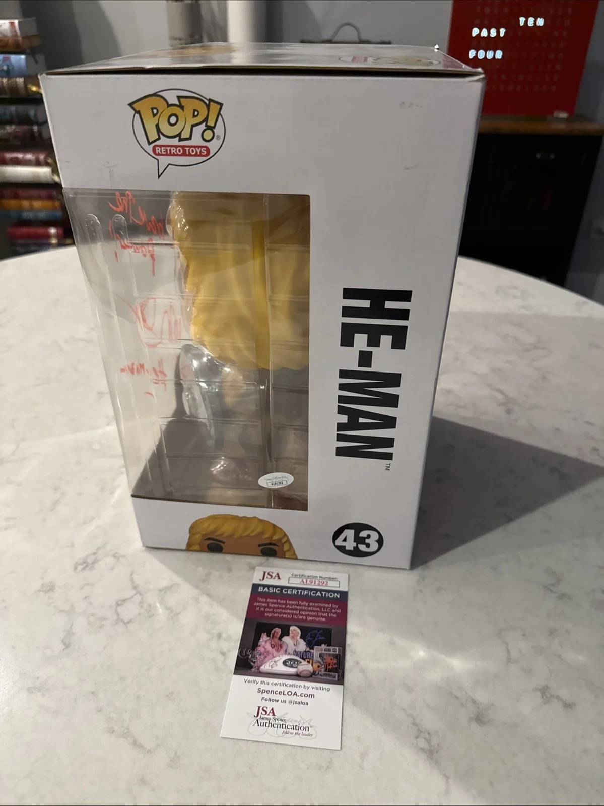 Dolph Lundgren — Dolph Lundgren Signed Giant He-Man MOTU Funko Pop #43 JSA, изображение 4