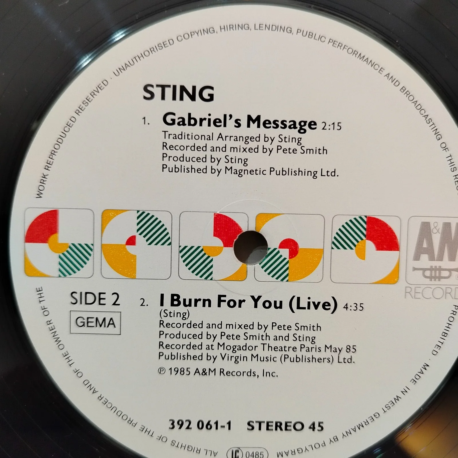 STING "Russians" Signed Autographed LP Album Cover +COA, image 5