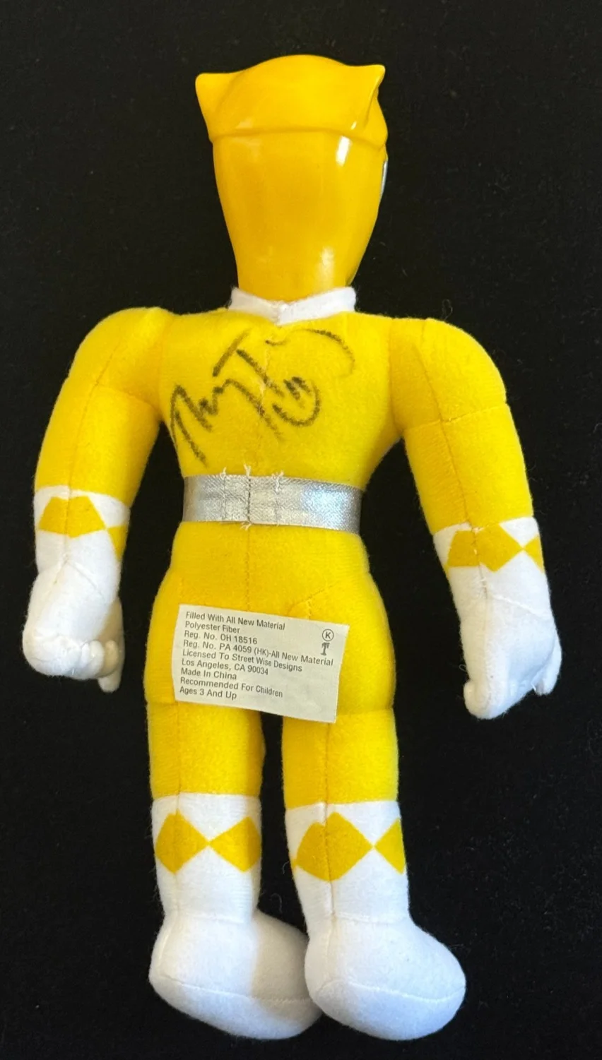 Thuy Trang — Thuy Trang signed Yellow Power Ranger Plush Toy Doll JSA LOA Rare Auto Z2530, image 4