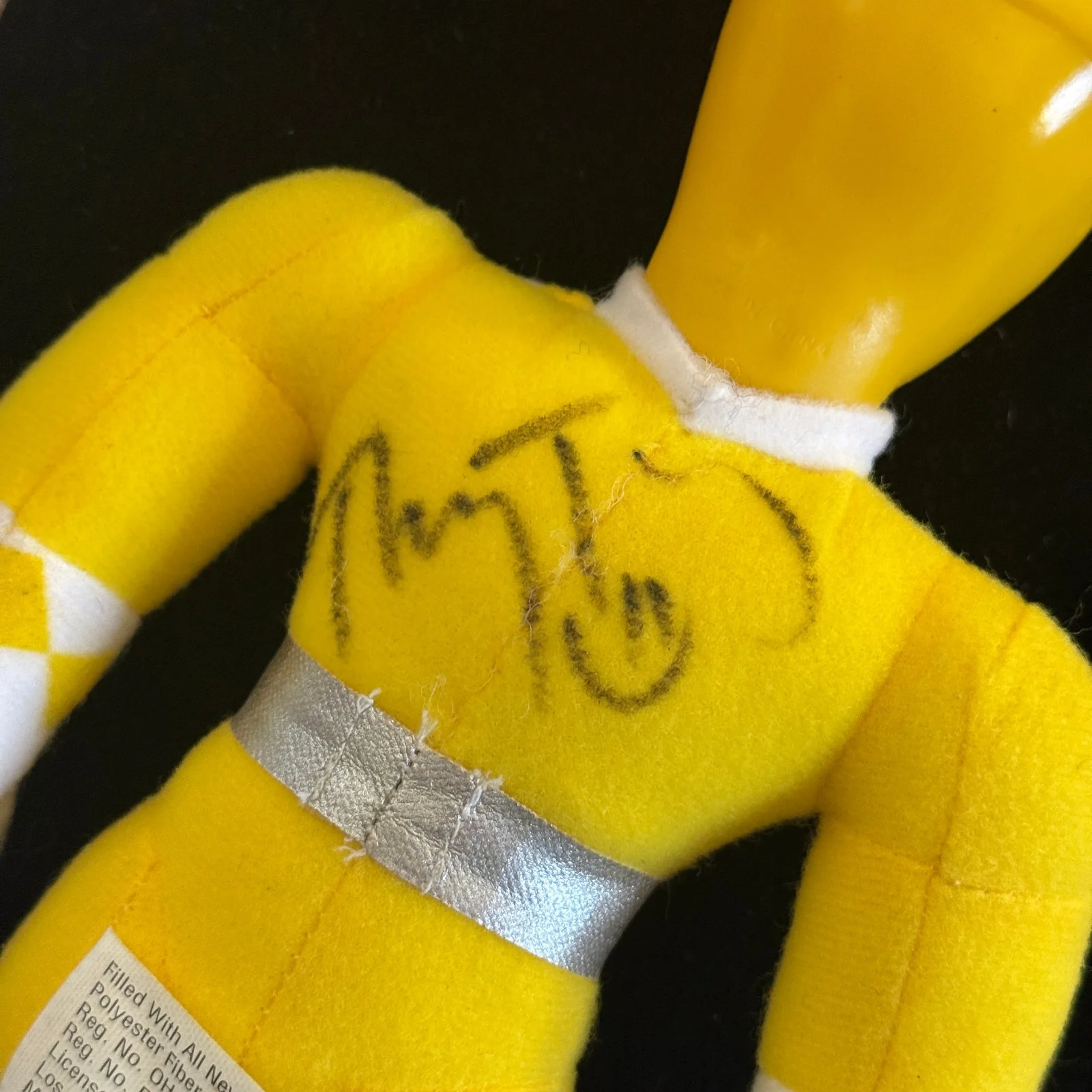 Thuy Trang — Thuy Trang signed Yellow Power Ranger Plush Toy Doll JSA LOA Rare Auto Z2530, image 5