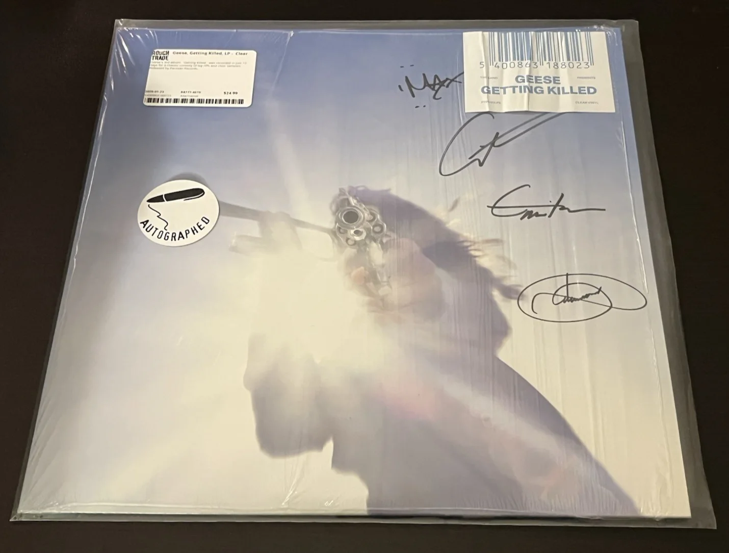 GEESE BAND SIGNED GETTING KILLED CLEAR VINYL RECORD AUTOGRAPH CAMERON WINTER +3, изображение 3