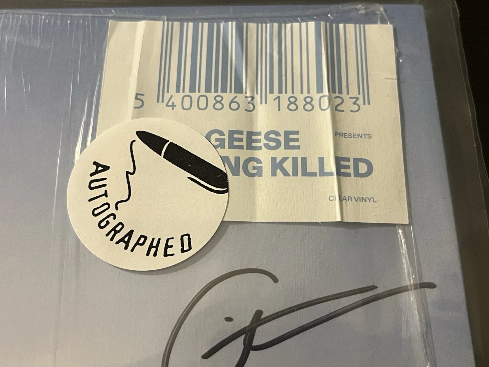 GEESE BAND SIGNED GETTING KILLED L/E CLEAR VINYL RECORD AUTOGRAPH COA RARE A, image 3