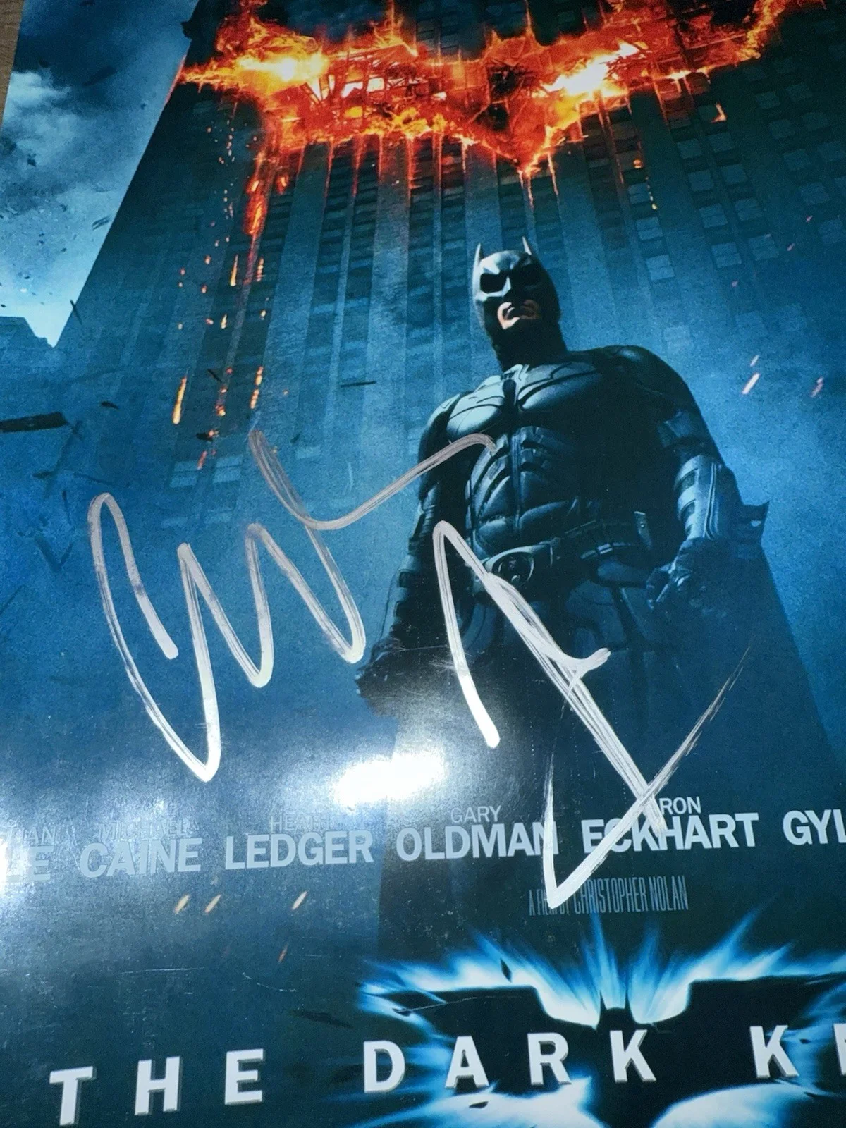 Christian Bale — CHRISTIAN BALE SIGNED THE DARK KNIGHT 12X18 PHOTO POSTER BATMAN BRUCE WAYNE JSA, image 3