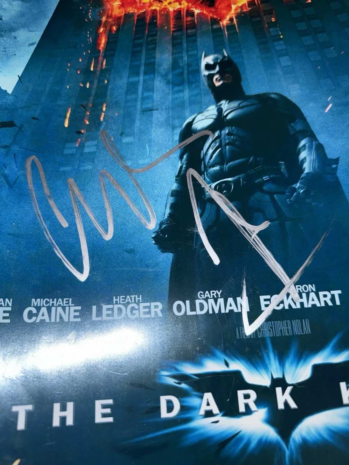 Christian Bale — CHRISTIAN BALE SIGNED THE DARK KNIGHT 12X18 PHOTO POSTER BATMAN BRUCE WAYNE JSA, image 4