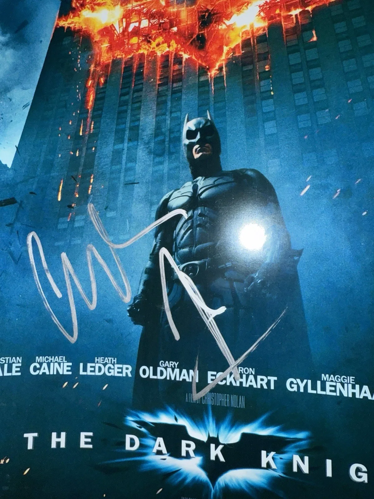 Christian Bale — CHRISTIAN BALE SIGNED THE DARK KNIGHT 12X18 PHOTO POSTER BATMAN BRUCE WAYNE JSA, image 5