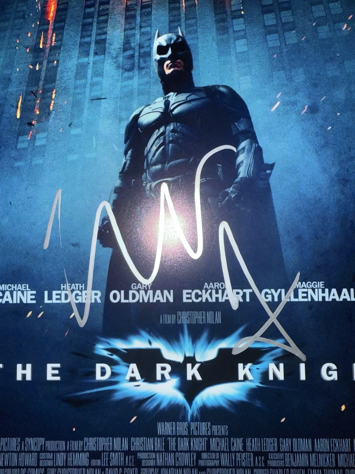 Christian Bale — CHRISTIAN BALE SIGNED THE DARK KNIGHT 12X18 PHOTO POSTER BATMAN BRUCE WAYNE JSA, image 3