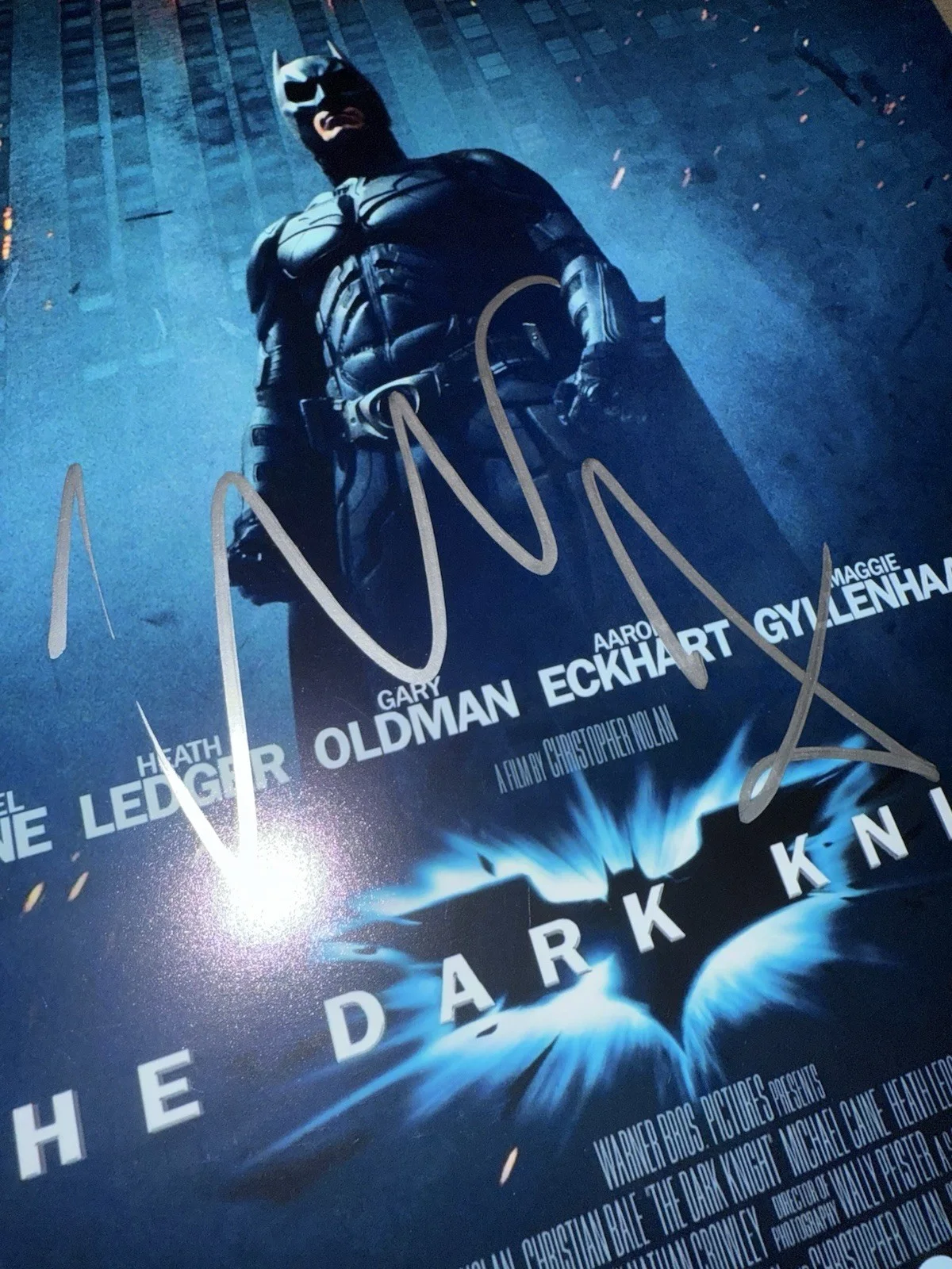 Christian Bale — CHRISTIAN BALE SIGNED THE DARK KNIGHT 12X18 PHOTO POSTER BATMAN BRUCE WAYNE JSA, image 4