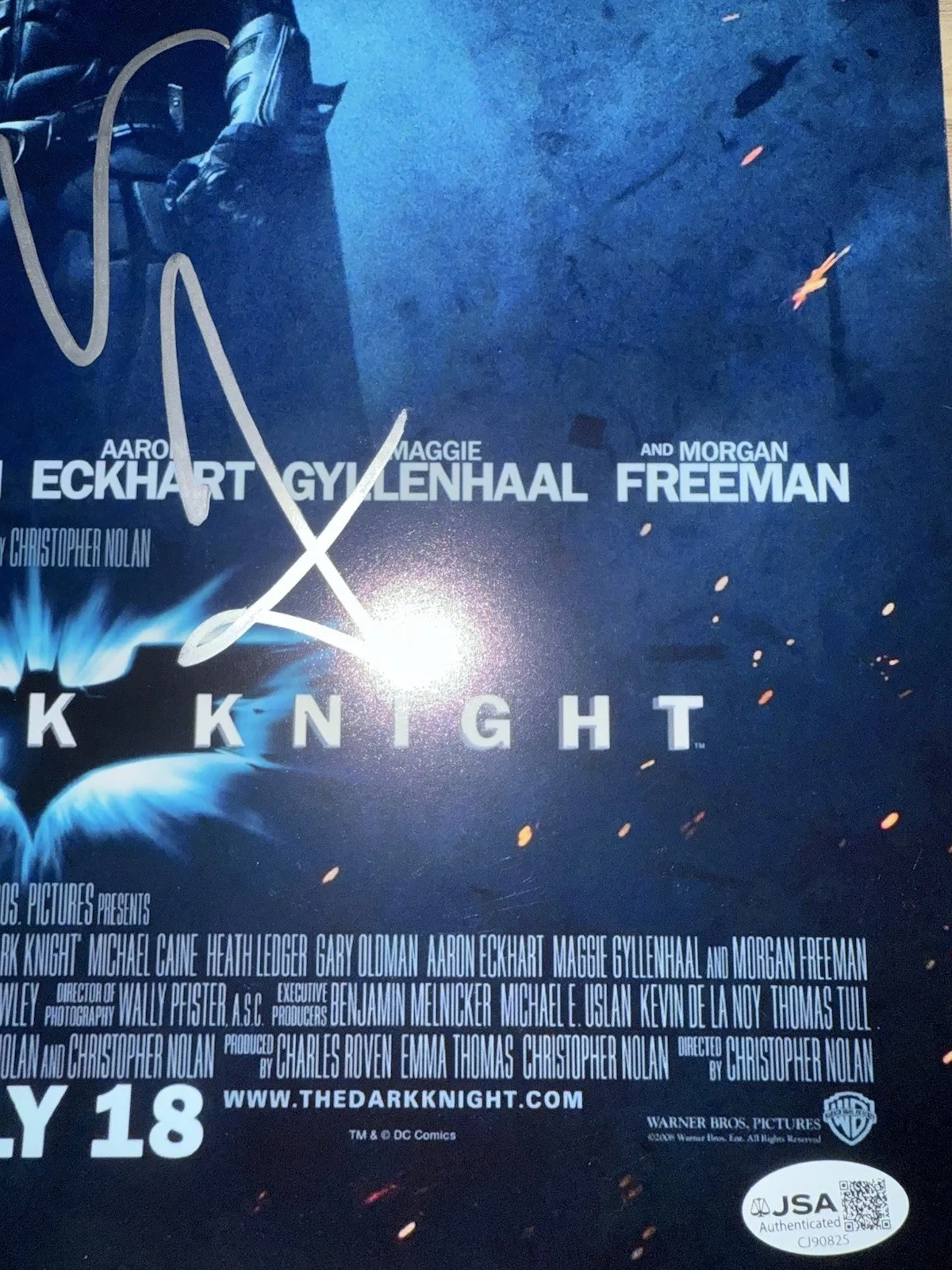 Christian Bale — CHRISTIAN BALE SIGNED THE DARK KNIGHT 12X18 PHOTO POSTER BATMAN BRUCE WAYNE JSA, image 5