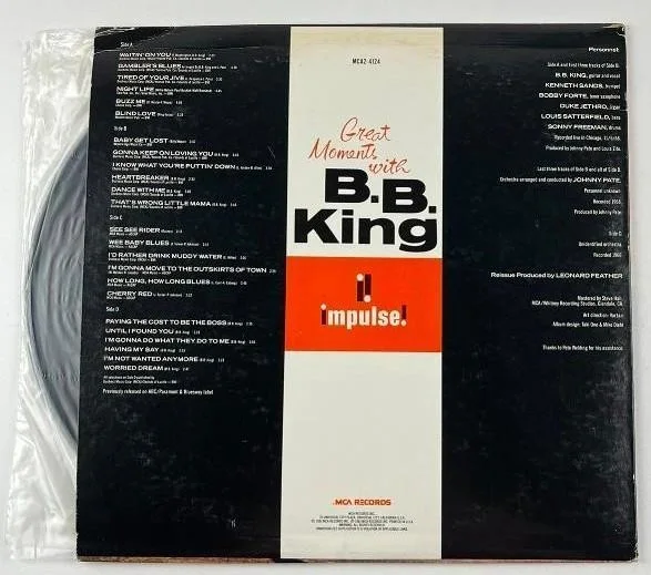 B.B. King Signed "Great Moments With B.B. King" Album (Beckett/BAS Auth.), image 2