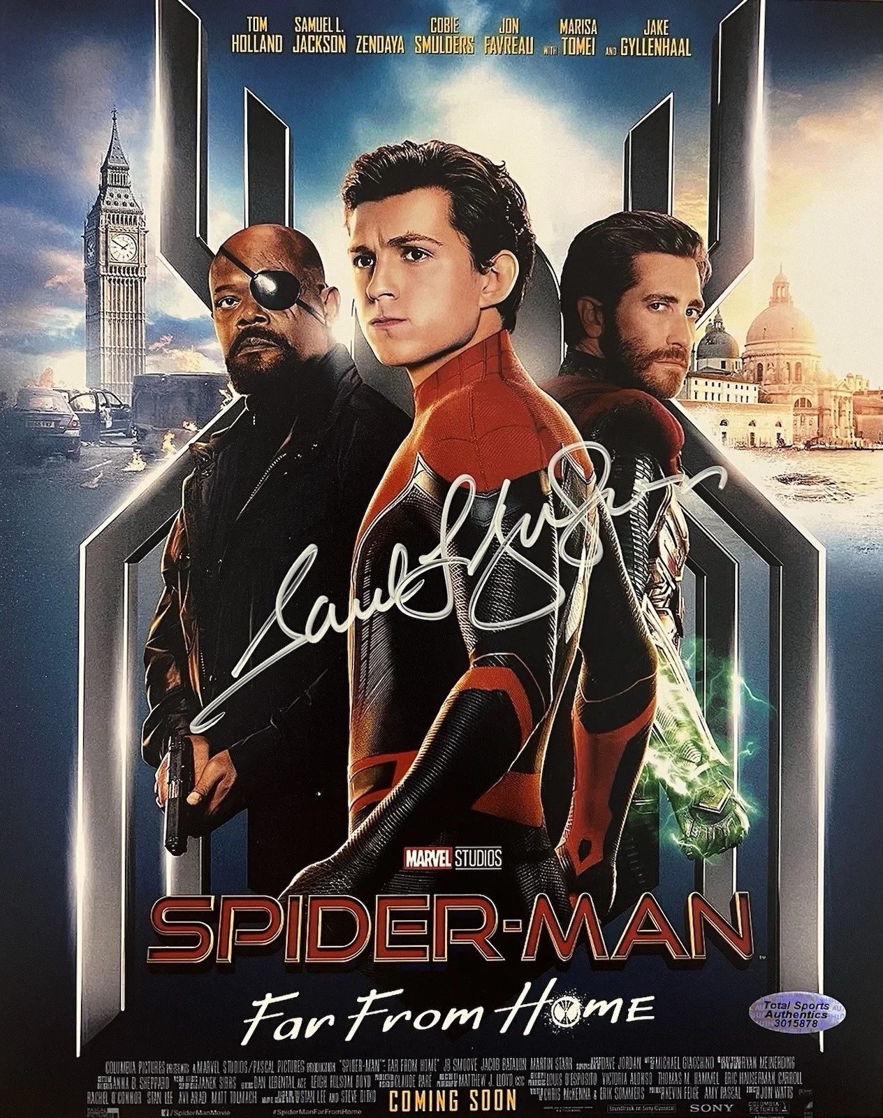 Samuel L Jackson — Samuel L Jackson Signed 8x10 Photo With TSA COA Spider-Man Far From Home, изображение 2