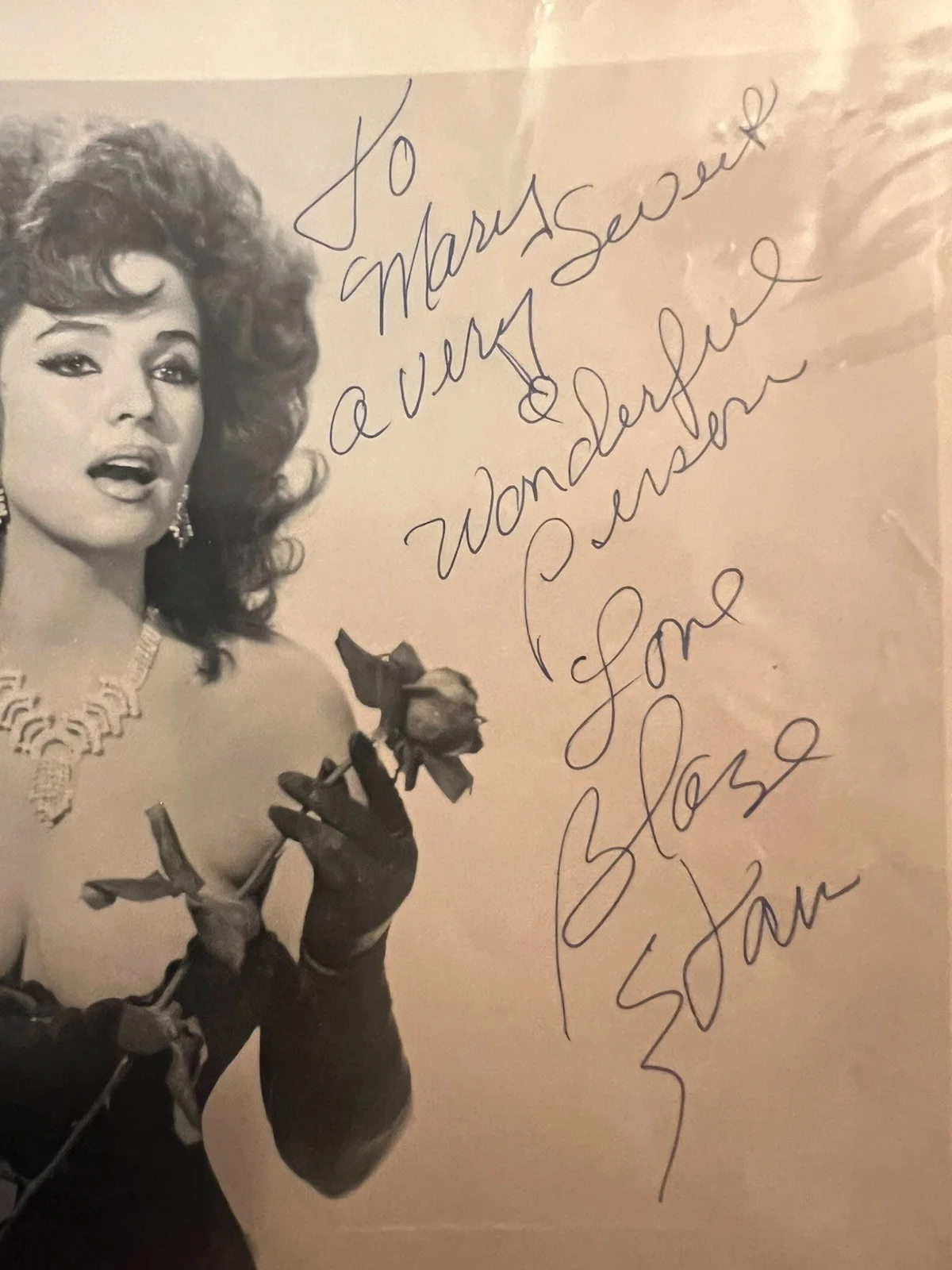 BLAZE STARR ORIGINAL Signed Boobie Book Cover 1960s Rare Item, image 2