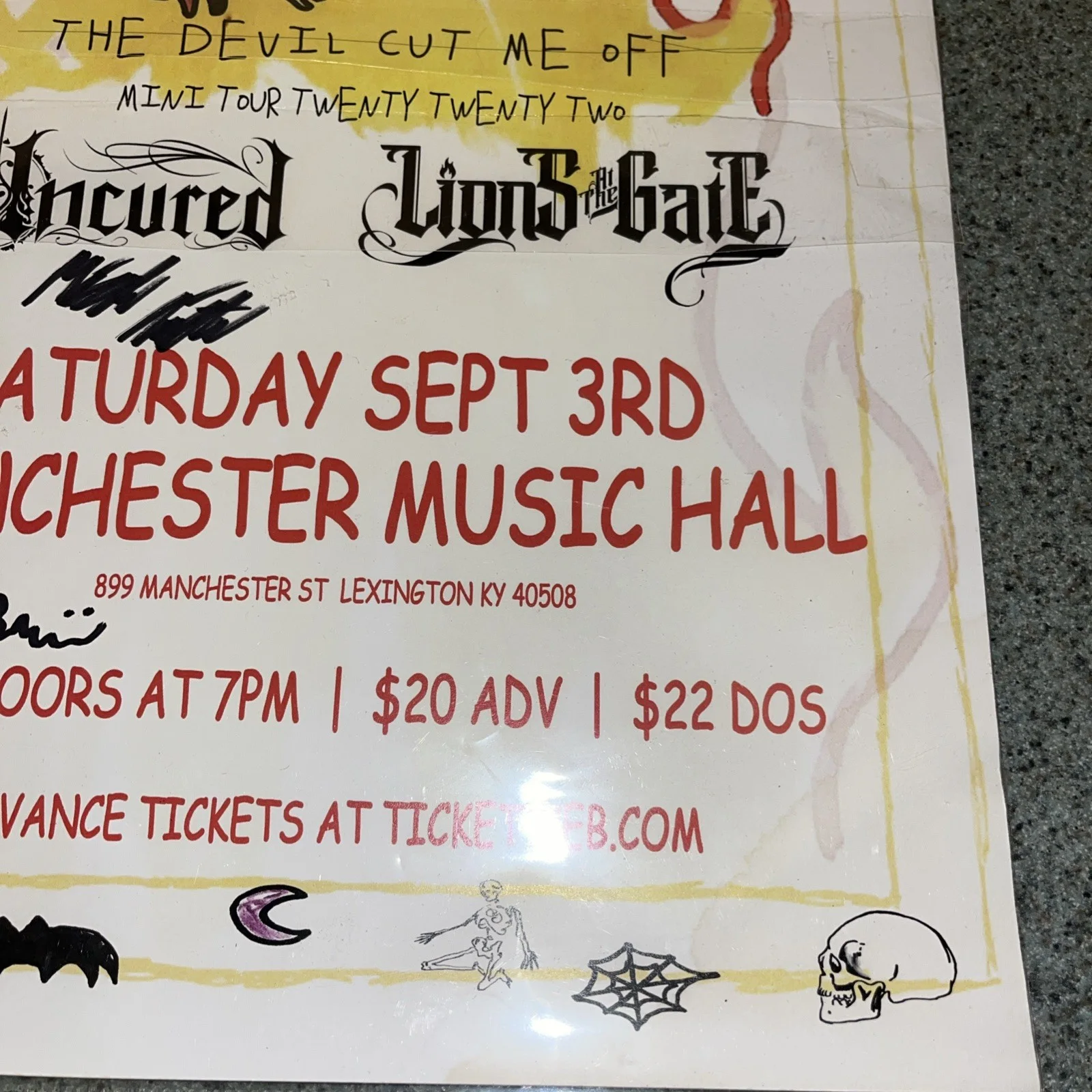 ❤️BUTCHER BABIES 2022 ORIGINAL AUTOGRAPHED 2 BAND POSTER UNCURED XTREME METAL, image 4