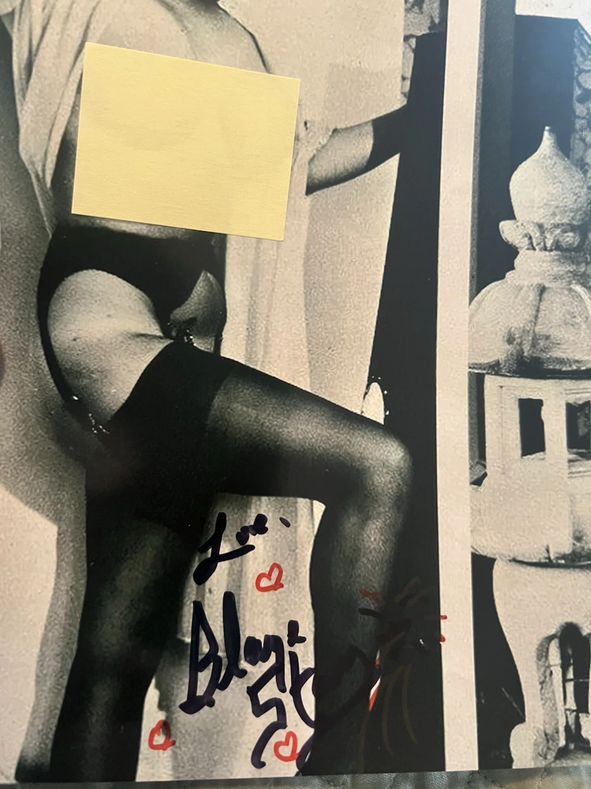BLAZE STARR ORIGINAL SIGNED 8X10 PHOTO Dual Photo Boobs Out B&W, изображение 2