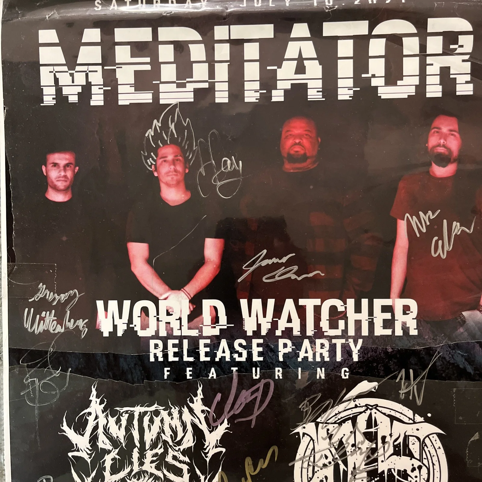❤️ MEDIATOR ORIGINAL AUTOGRAPHED MULTI BAND POSTER 2021 *READ*, image 2