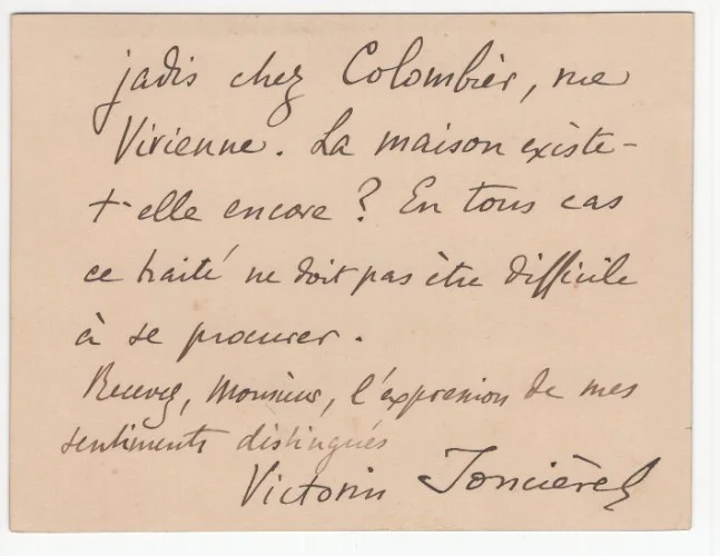 Hector Crémieux Signed Letter / Autographed French Librettist, Playwright, image 2