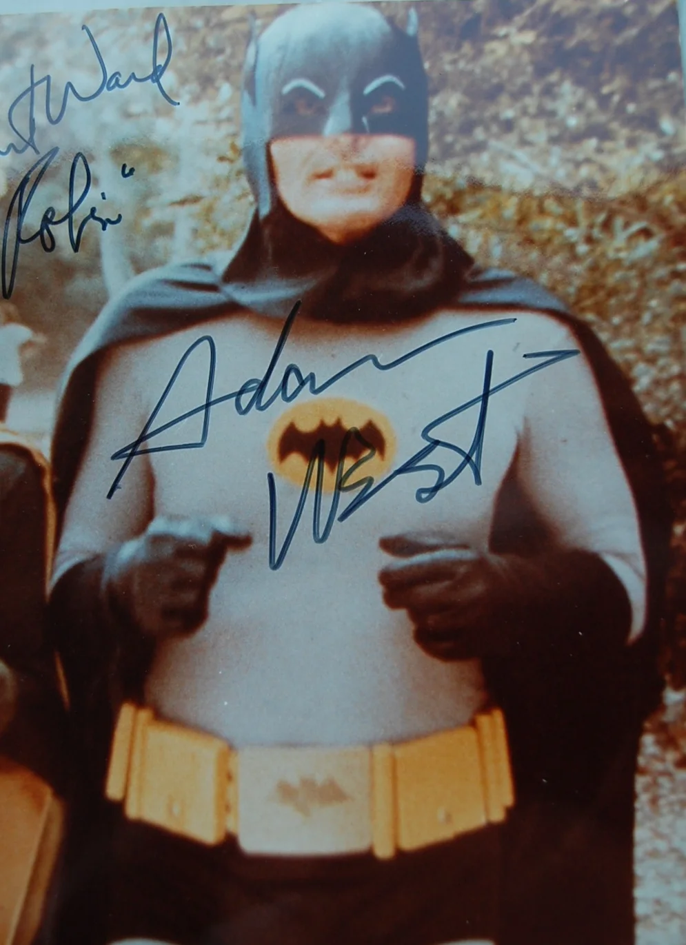 Adam West, Burt Ward — 1984 Batman and Robin 8x10 Autographed Color Photo Adam West Burt Ward w COA, изображение 2