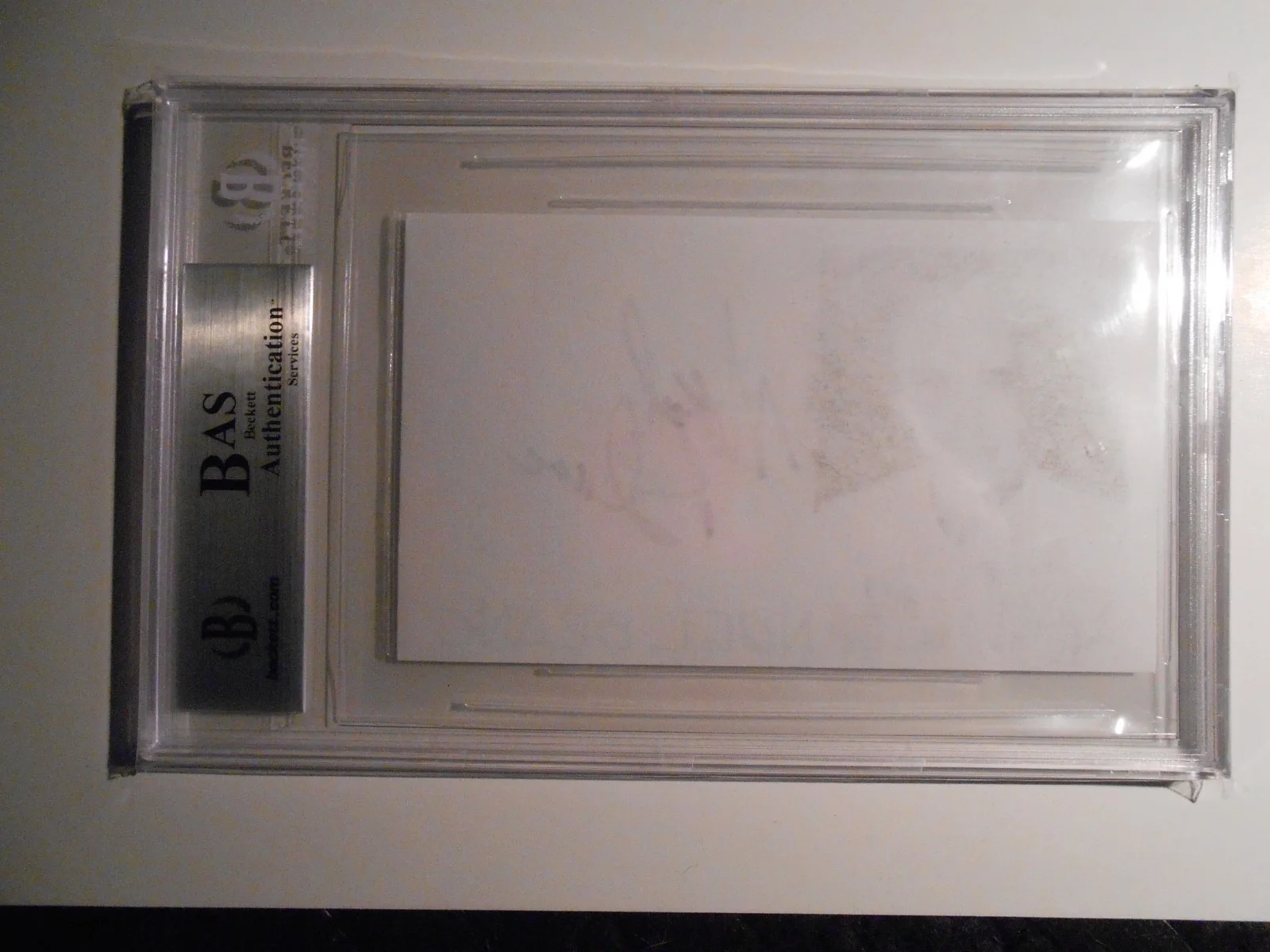 Noel Blanc Signed Index Card Looney Tunes Signed Auto Autograph Beckett BAS, image 2
