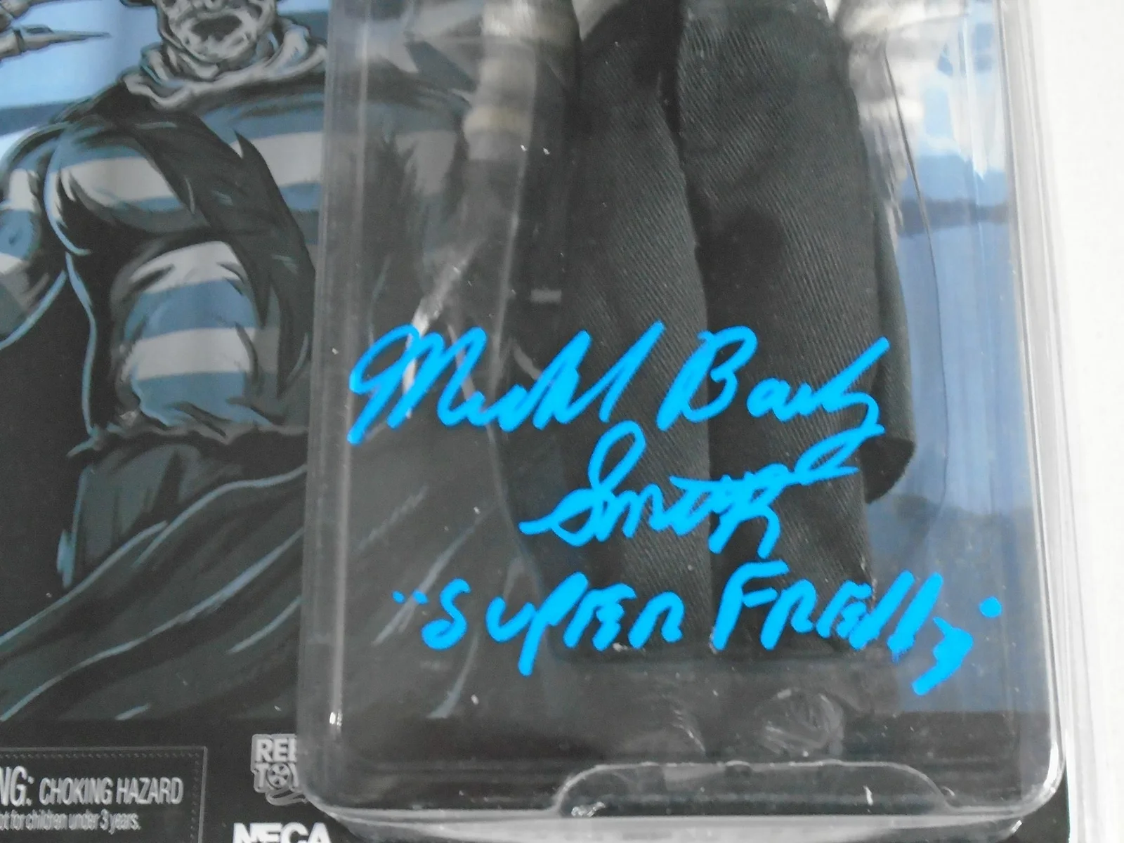 MICHAEL BAILEY SMITH SUPER FREDDY Krueger Signed NECA Figure NOES 5 BECKETT QR, изображение 2