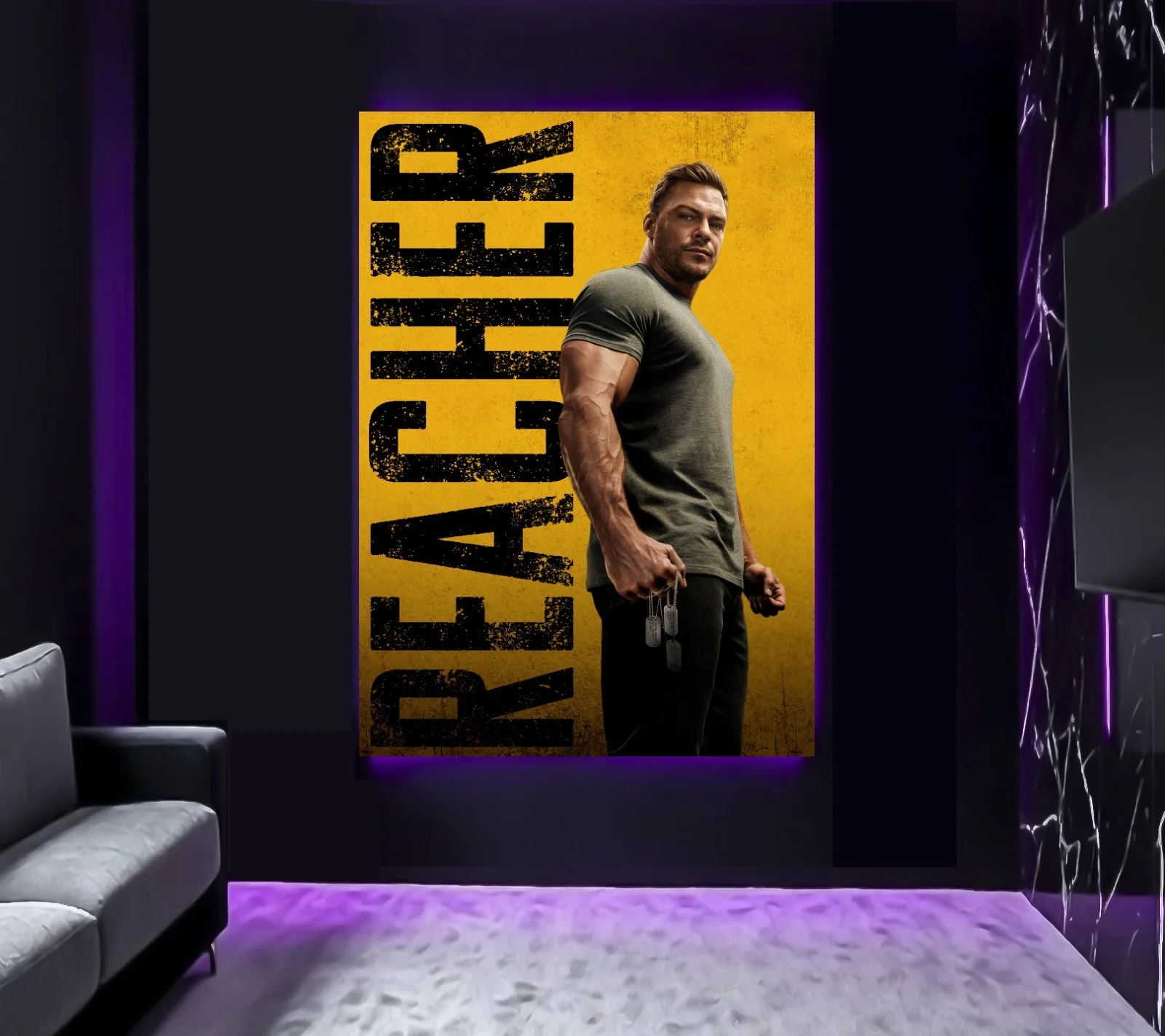 Large A0 A1 A2 A3 A4 A5 Alan Ritchson Reacher Wall Art Poster, image 2
