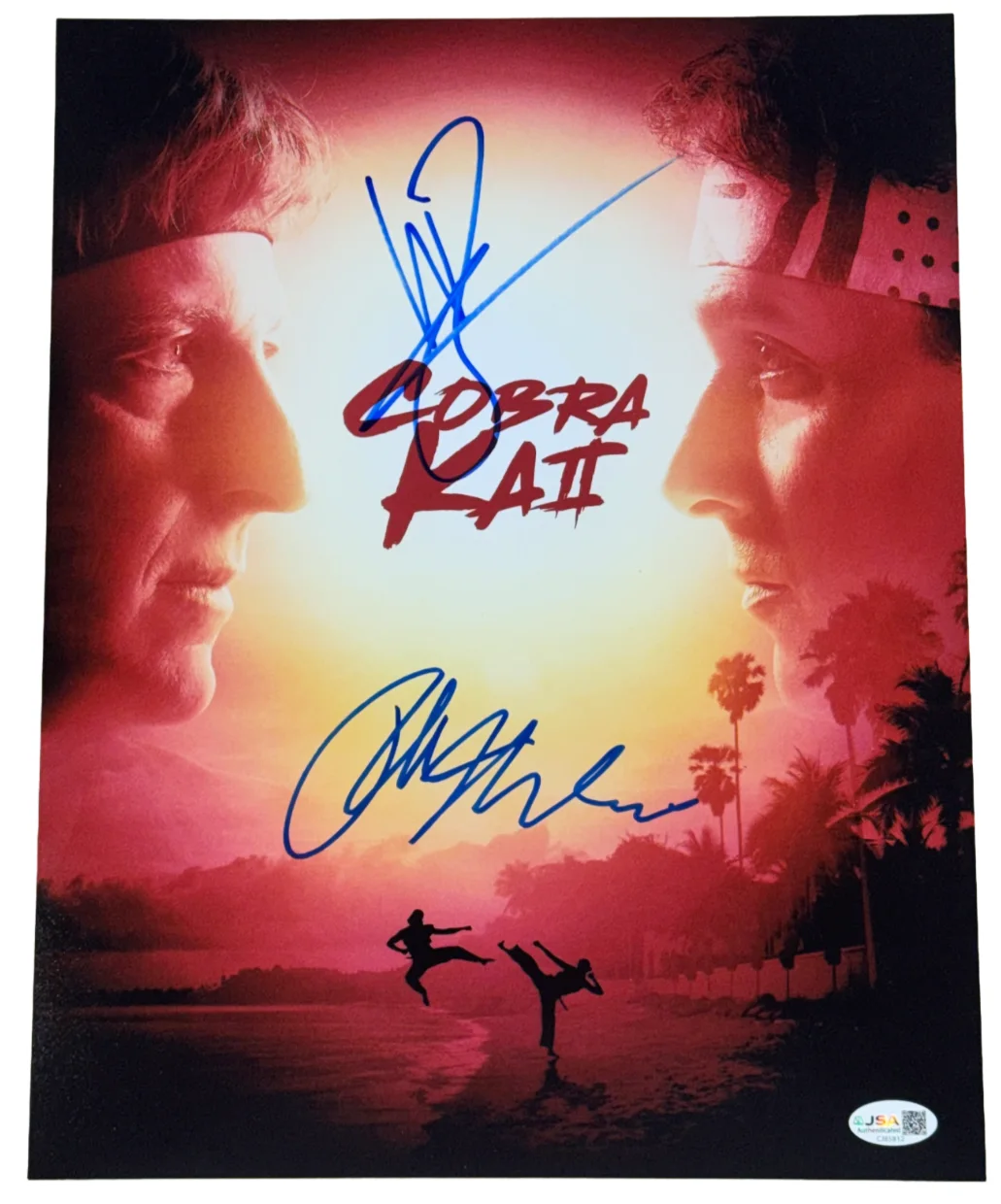 Ralph Macchio, William Zabka — Ralph Macchio William Zabka Signed 11x14 Framed Cobra Kai Photo Auto JSA COA, изображение 2