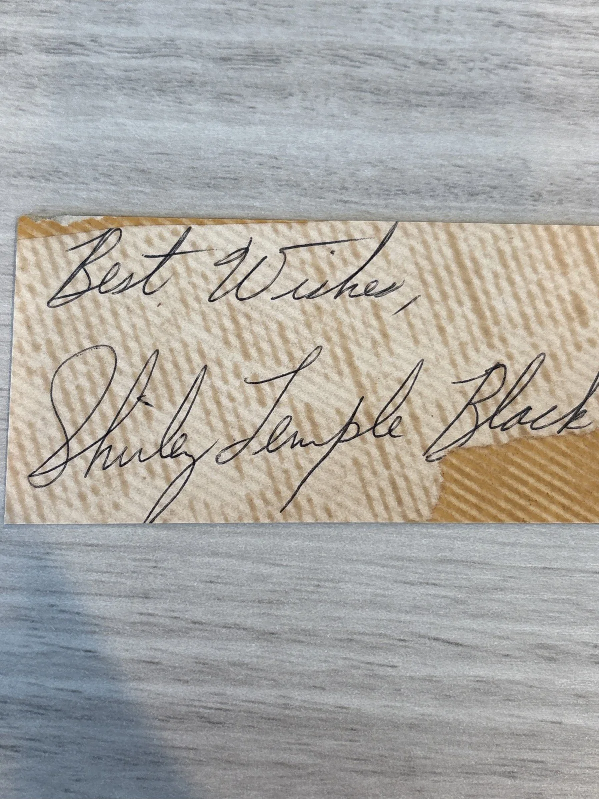 Shirley Temple — 1948 Shirley Temple Handwritten/Signed Cut Signature, image 2