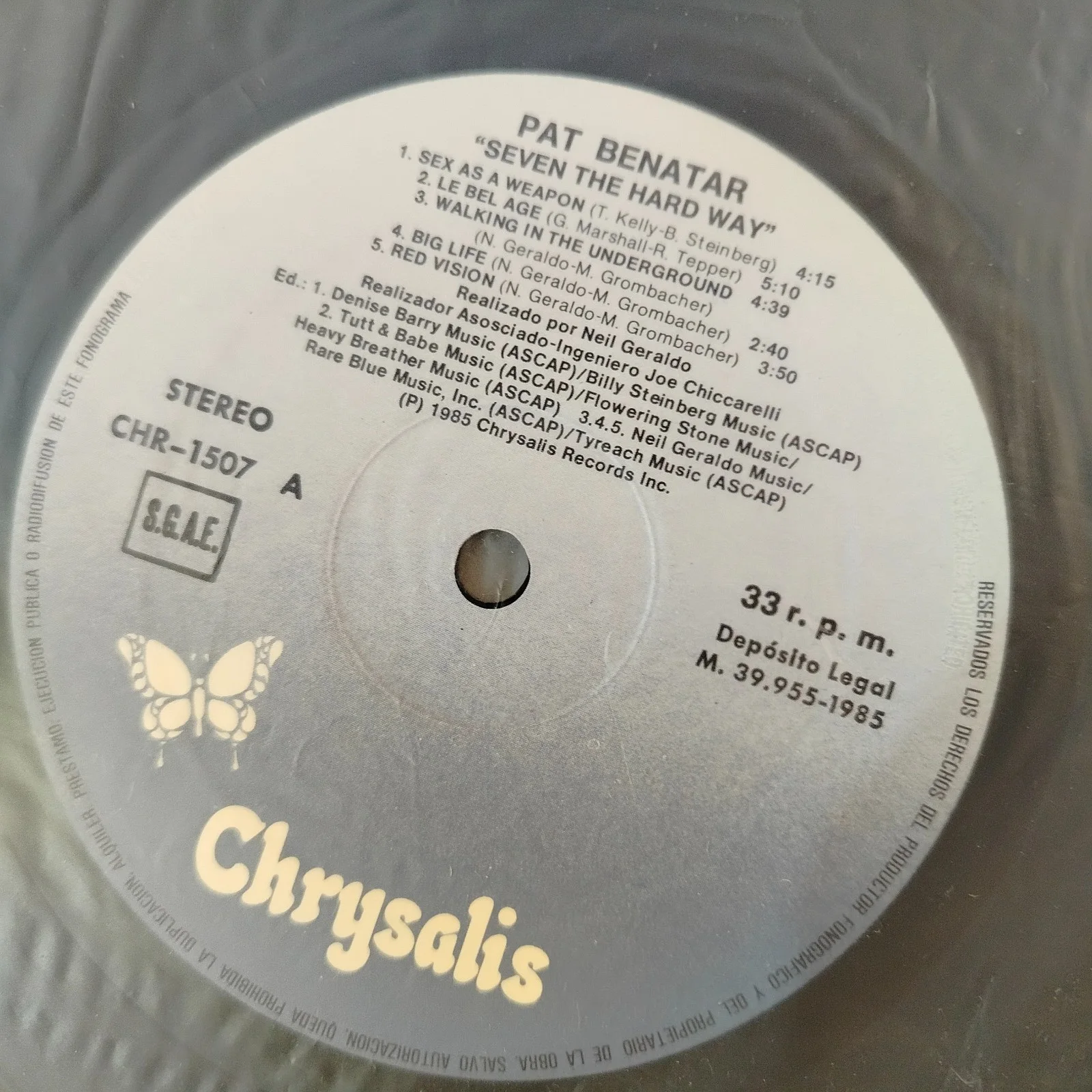 Pat Benatar Signed "Seven The Hard Way" Album Cover + COA, изображение 4