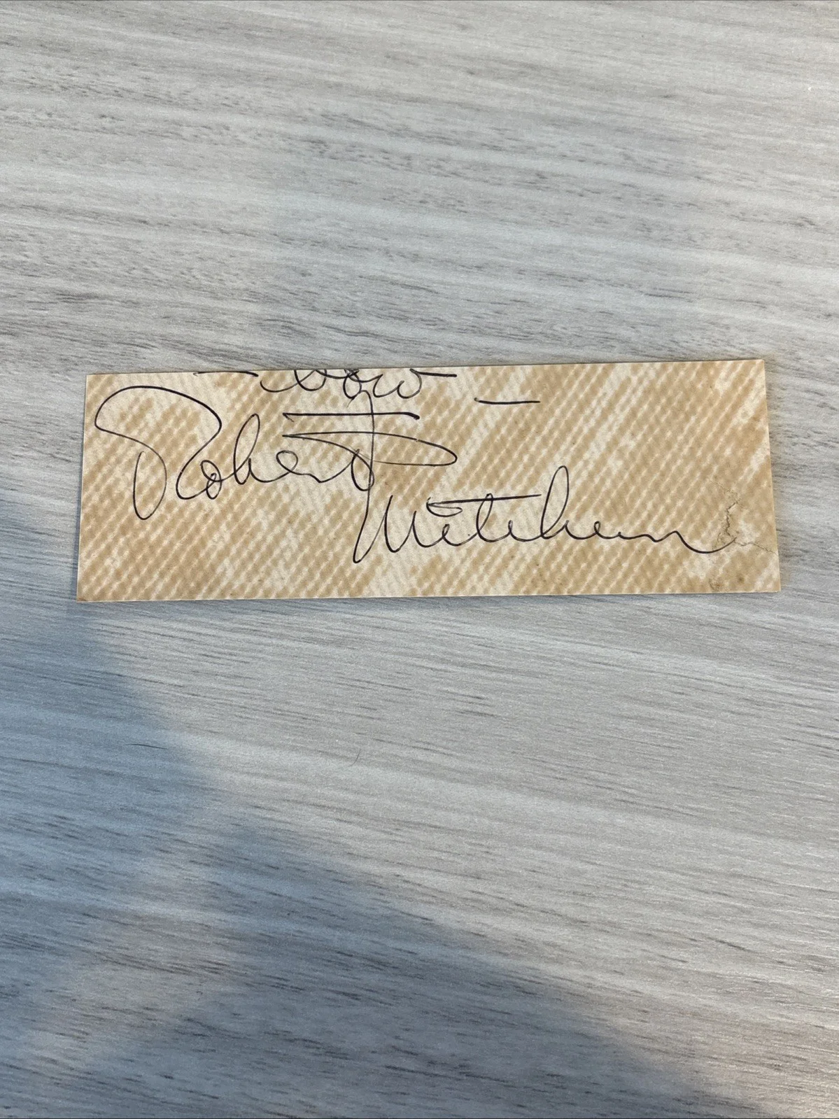 Robert Mitchum — ROBERT MITCHUM HAND SIGNED Cut Card Cape Fear El Dorado