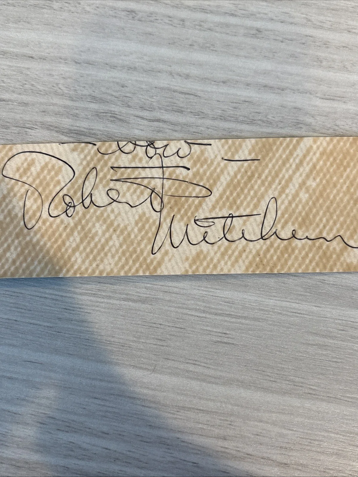 Robert Mitchum — ROBERT MITCHUM HAND SIGNED Cut Card Cape Fear El Dorado, изображение 2