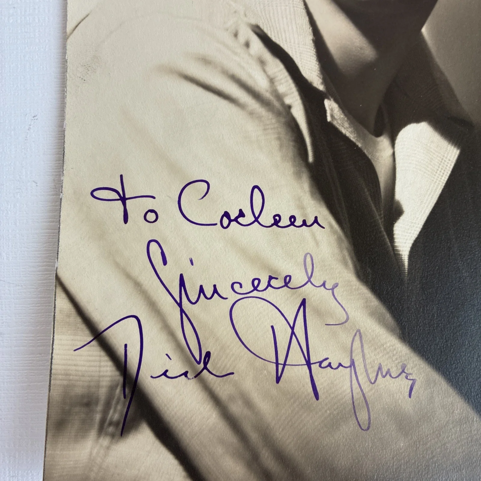 DICK HAYMES — DICK HAYMES Argentine Singer Actor From 40s & 50s B & W Authentic Signed Photo, изображение 3