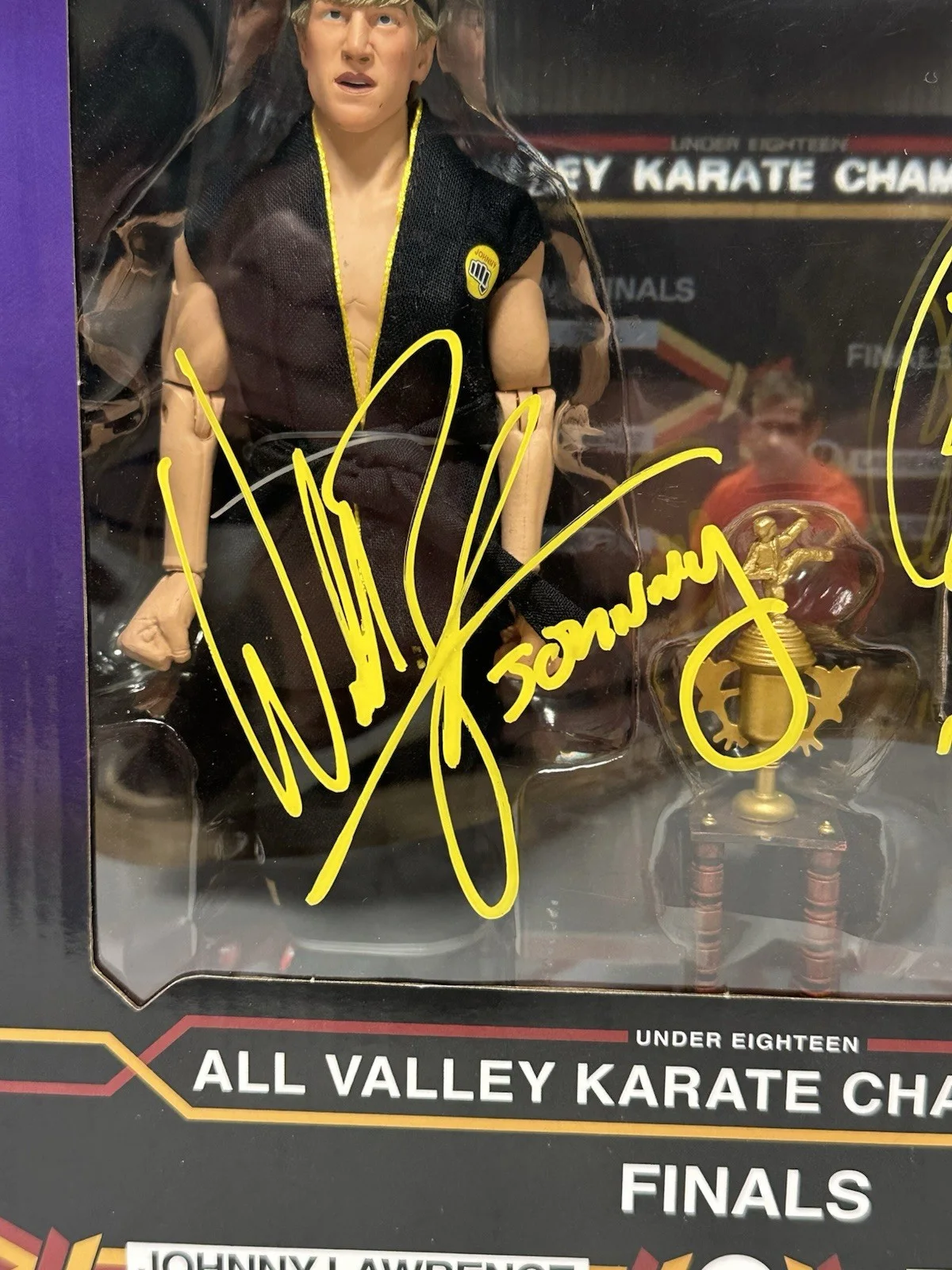 NECA The Karate Kid Signed Figure Set Daniel Johnny Ralph Macchio William Zabka, image 2